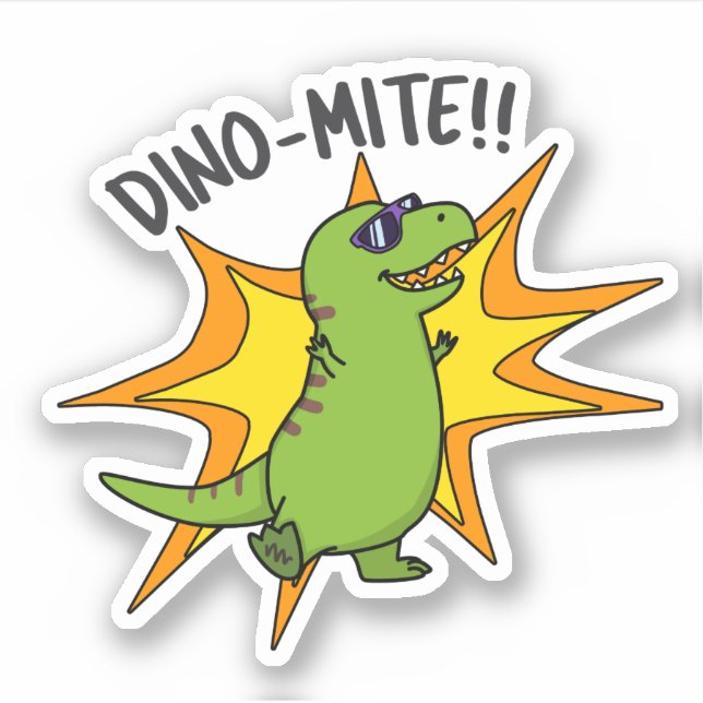 Dino-mite Funny TRex Dinosaur Pun  (Front)