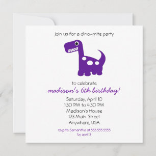 Dino-mite Invitation