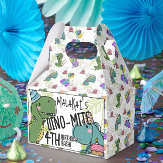 Dino-Mite Kid's Birthday Party Dinosaur Favour Box
