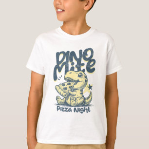 Dino Mite Pizza Night Cute Art T-Shirt