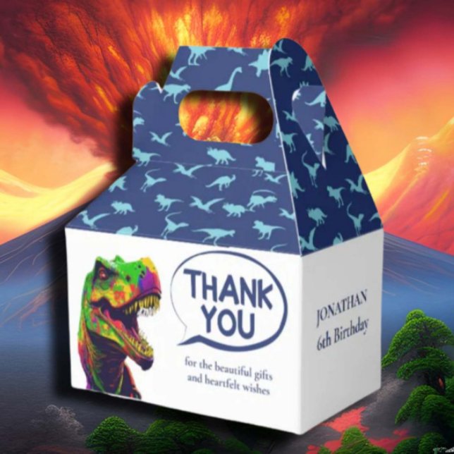 Dino navy blue Favour Box (Some of the popular dinosaur gifts available on Zazzle, 	jurassic world t rex)