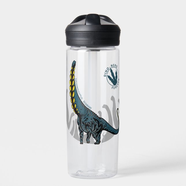 Dino Nerd Forever (#02): Dreadnoughtus schrani Water Bottle (Front)