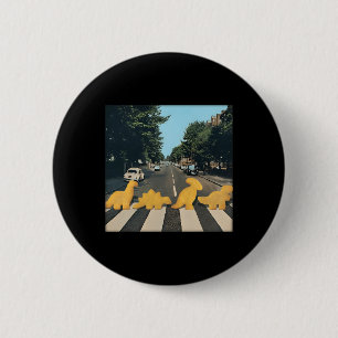 Dino Nuggets Crosswalk Funny Dinosaur Rock Lover  6 Cm Round Badge