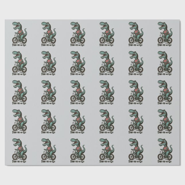 Dino on the Go Wrapping Paper (Flat)