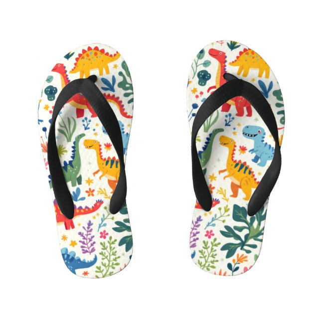 Dino Paradise Kid's Flip Flops (Footbed)