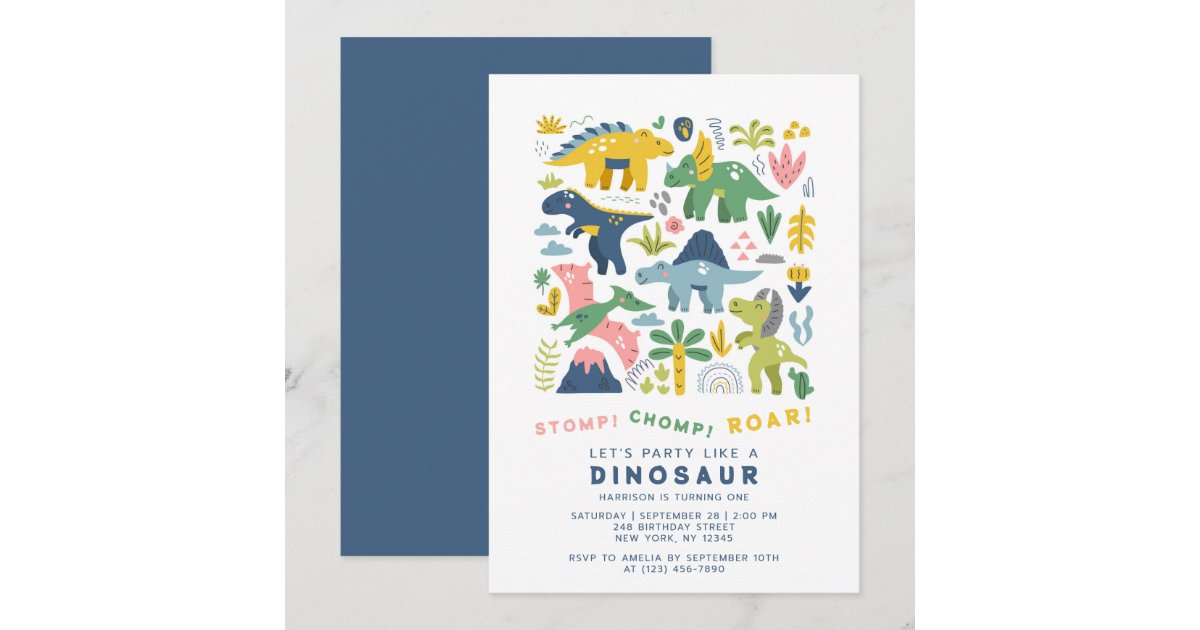 Dnosaur Brthday Card Pop Up Dnosaur Park 3D Funny | Etsy