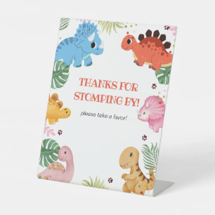 Dino Party Dinosaur Birthday Party Take A Favour Pedestal Sign