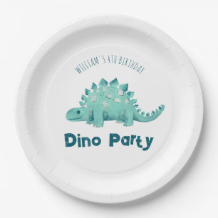 Dino Party Dinosaur Kids Birthday Paper Plate