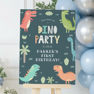 Dino Party Dinosaurs Birthday Party Welcome Sign