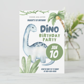 Dino Party | Dinosaurs First Birthday invitation