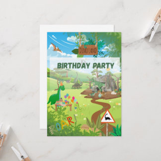 Dino party invitation
