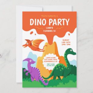 Dino Party Invitation