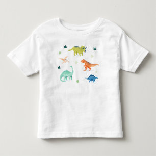 Dino Party Jurassic Colourful Dinosaur Birthday Toddler T-Shirt