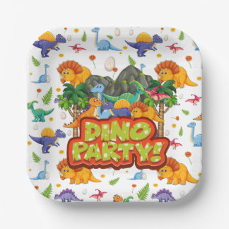 Dino Party  Paper Plate