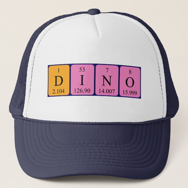 Dino periodic table name hat (Front)