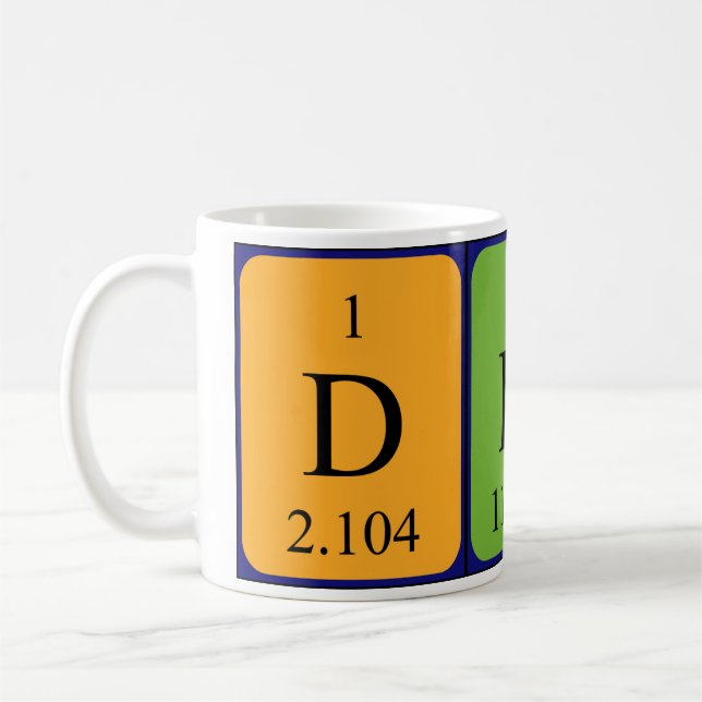 Dino periodic table name mug (Left)