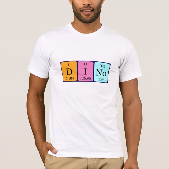 Dino periodic table name shirt (Front)