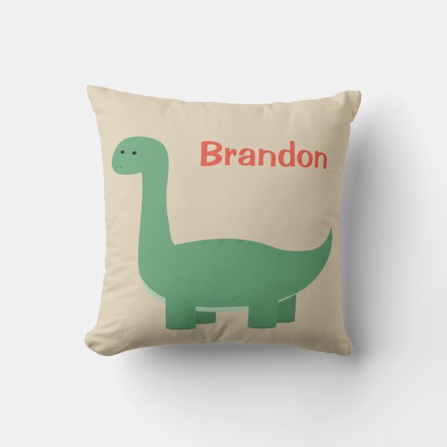 Dino Personalised Pillow (Front)