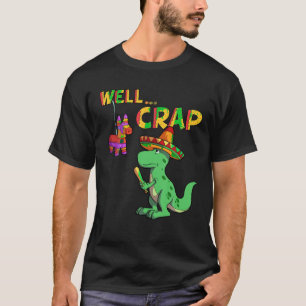 Dino Pinata Funny Cinco De Mayo T Rex Sombrero Mex T-Shirt