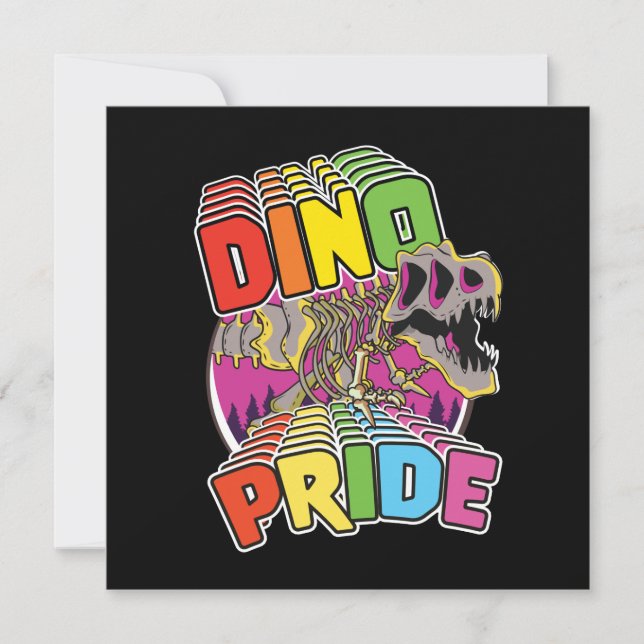 Dino Pride logo Invitation (Front)