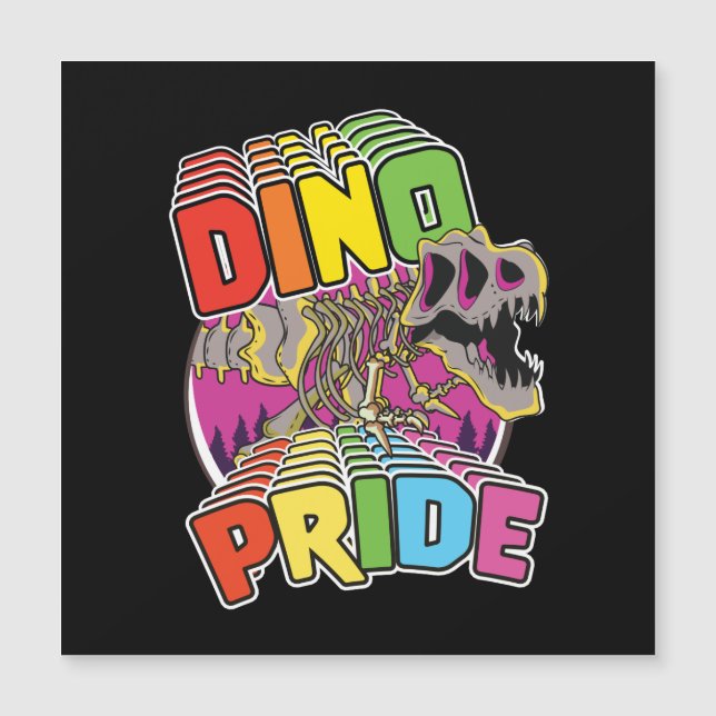 Dino Pride logo Magnetic Invitation (Front)