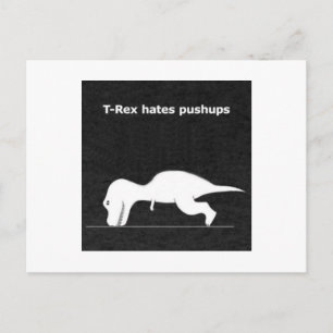 Dino push ups! postcard