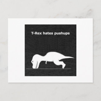 Dino push ups! postcard