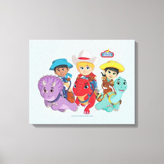 Dino Ranch Friends Design Canvas Print (Front)
