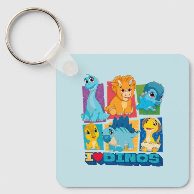 Dino Ranch | Fun & Colourful Dinosaur Key Ring (Front)