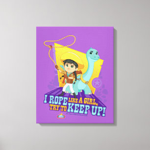 Dino Ranch Min and Clover Canvas Print