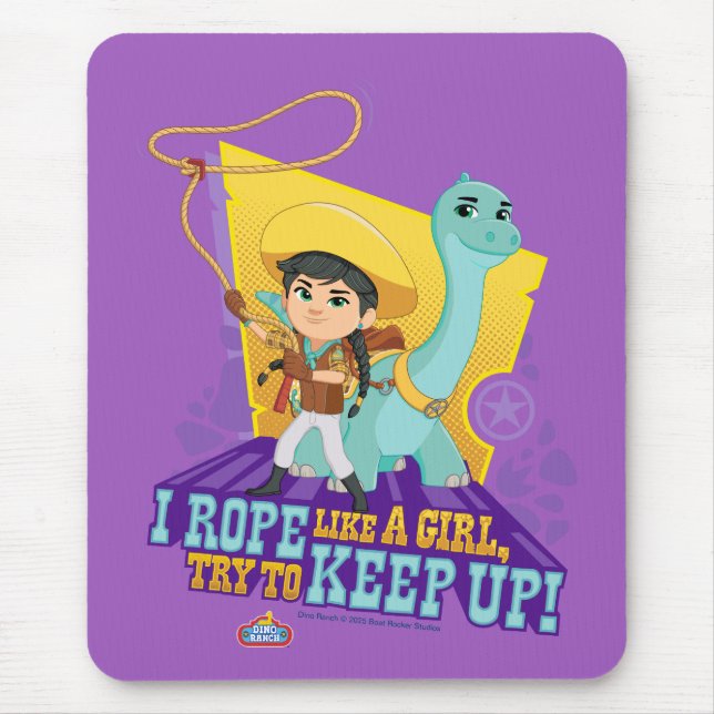 Dino Ranch | Min and Clover Mouse Mat (Front)