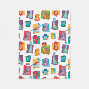 Dino Ranch Pattern Fleece Blanket