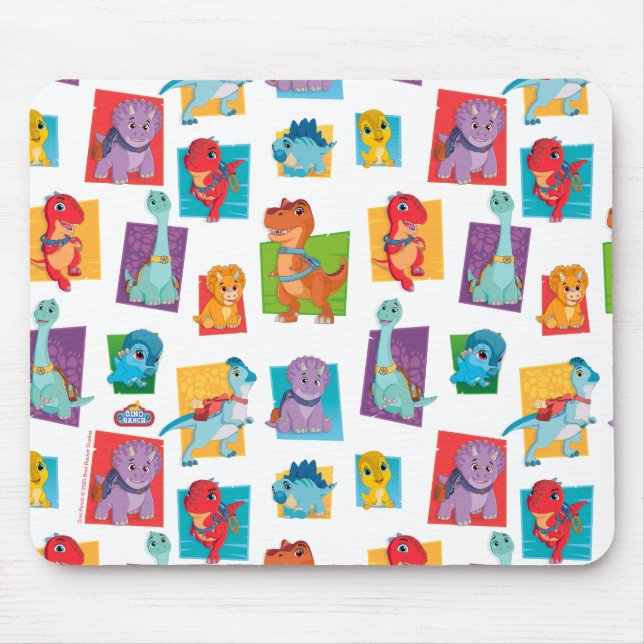 Dino Ranch Pattern Mouse Mat (Front)