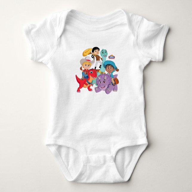 Dino Ranch Yee Haw! Baby Bodysuit (Front)