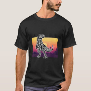Dino Rex Mandala Sunset City T-Shirt