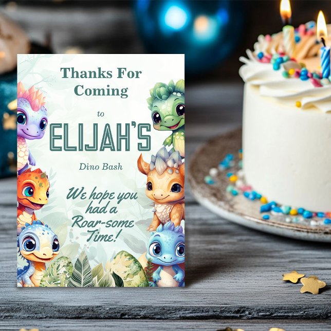 Dino Roar Thank You Card Roar-Some Time  (Creator Uploaded)