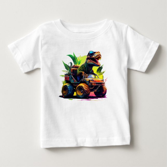 Dino Roller Baby T-Shirt (Front)
