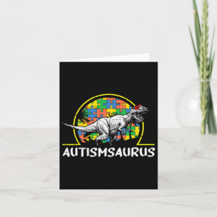 Dino-saur Autism Awareness Gifts For Kids Cute T-r Card