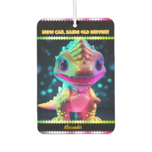 Dino-shaped vibrant air freshener