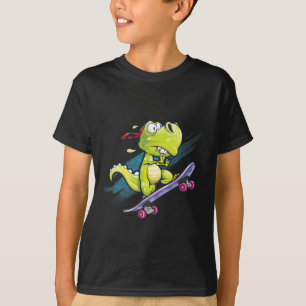 Dino Skateboard Shirt Boys Skateboarding Kids Men