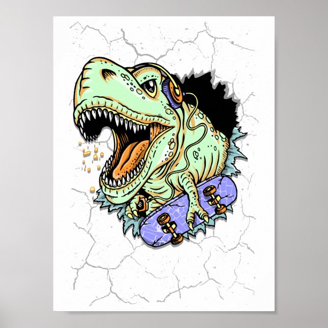 Dino Skatista Poster (Front)