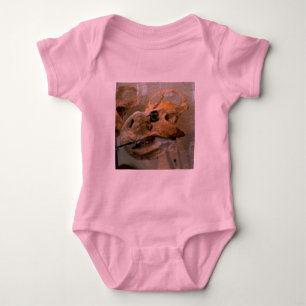 Dino Skull Oil Painting Baby Bodysuit