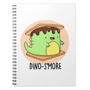 Dino-smore Funny Dinosaur Smore Pun  Notebook