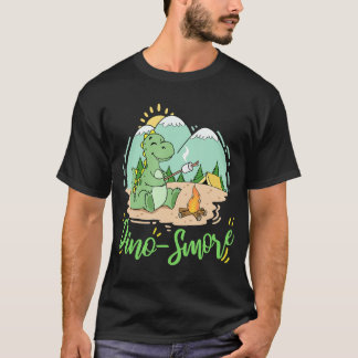 Dino S'mores Camping Gift Dinosaur Camp Smores Adu T-Shirt