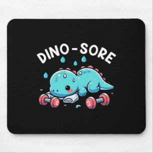 Dino-sore Cute Dinosaur Workout Gym Fitness Motiva Mouse Mat