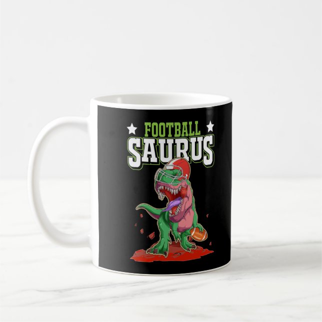 Dino Sport American Football playing Trex Coffee Mug (Left)