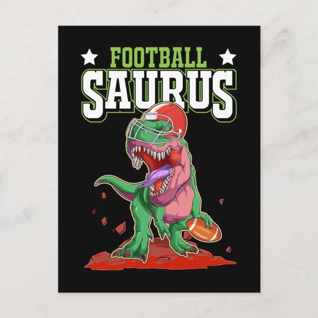 Dino Sport American Football playing Trex Postcard (Front)