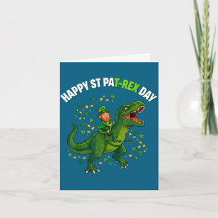 Dino st patricks day kids saint patricks boys card