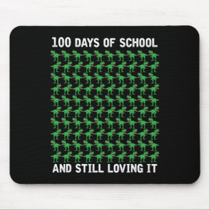 Dino Student Boys Kids Gift Happy 100 Days Of Scho Mouse Mat