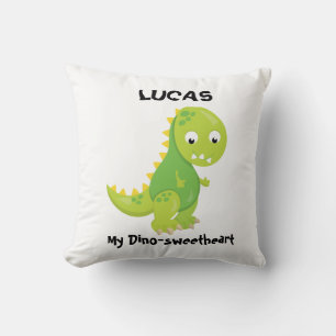 Dino-sweetheart Baby Boy One-Piece Bodysuit Cushion